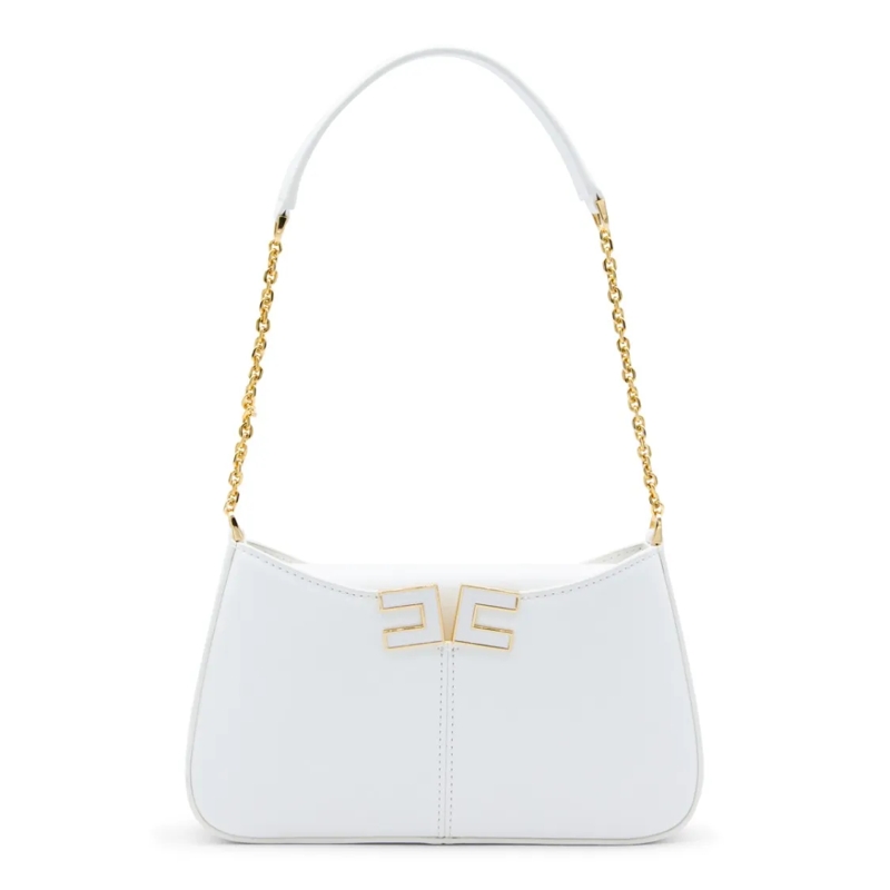 Elisabetta Franchi Sac à bandoulière Small Structured Handbag White