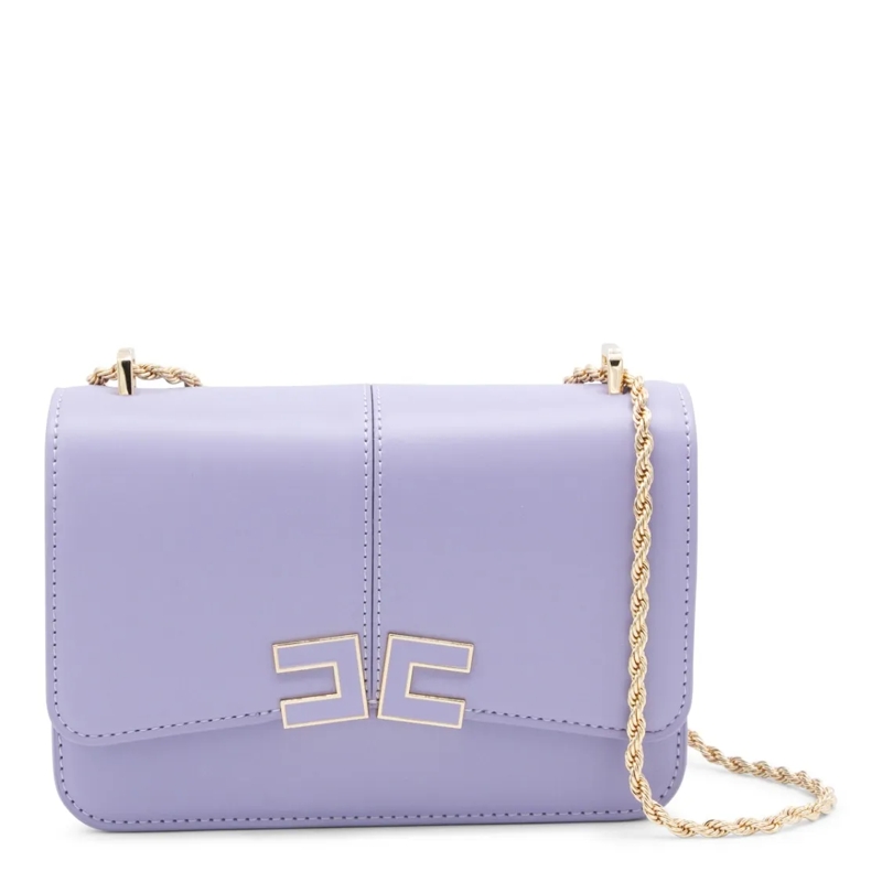 Elisabetta Franchi Sac à bandoulière Structured Lilac Handbag Purple