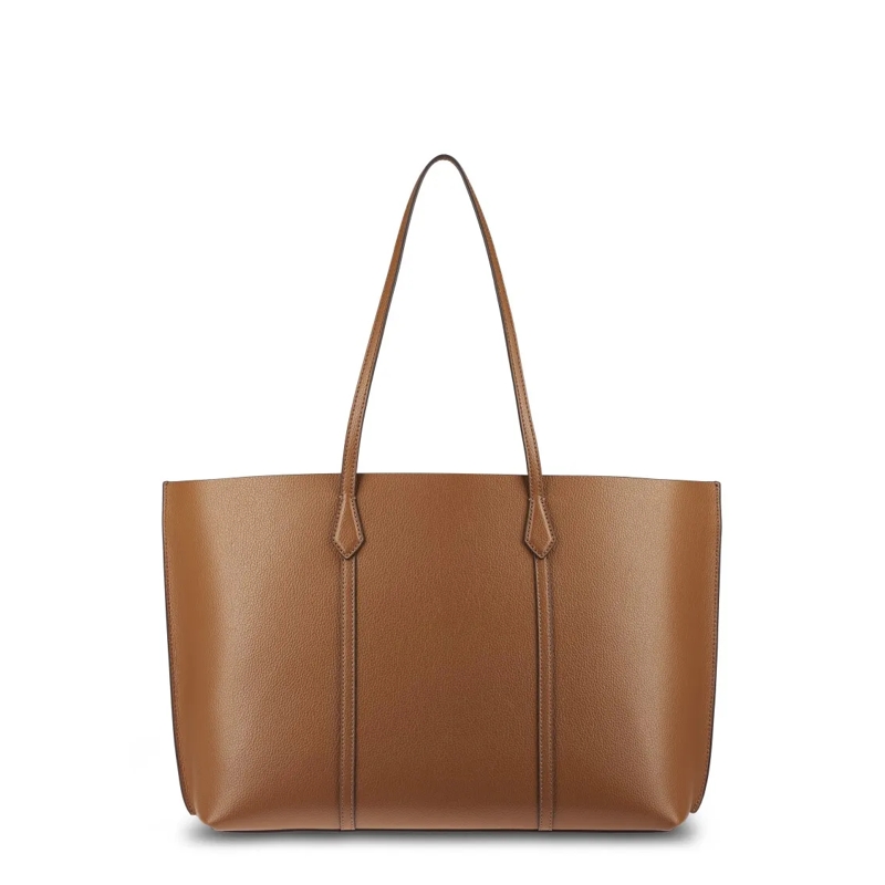Tory Burch Shopper Structured Brown Leather Tote With Refined Details Brown(Image 4)