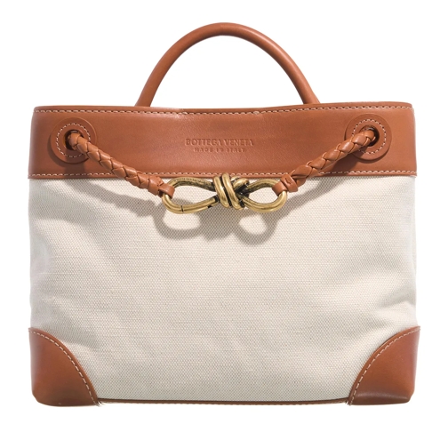 Bottega Veneta Crossbody Bag Andiamo Canvas Small Cream