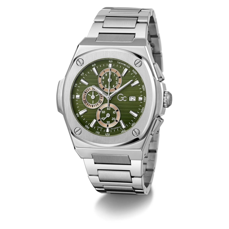 GC Chronograph Quarz-Chronographenuhr Gc Coussin Shape silber(Image 5)