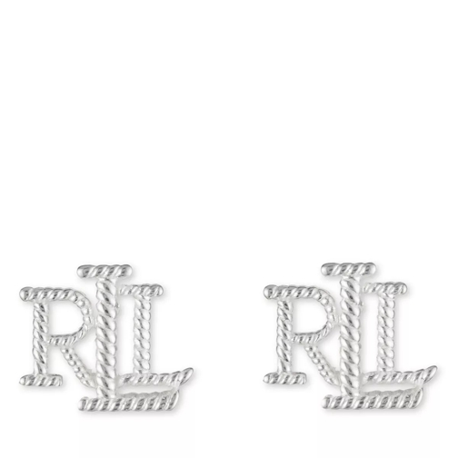 Lauren Ralph Lauren Earrings LRL Logo Stud Silver Stiftörhängen