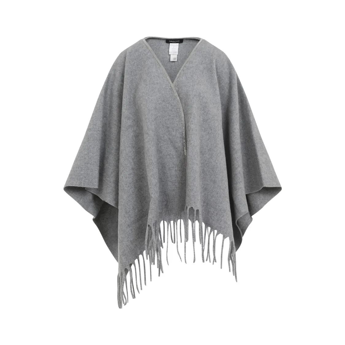 Fabiana Filippi - Virgin Wool Cape - Größe ONE SIZE - grau