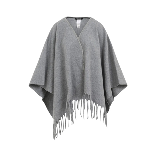 Fabiana Filippi Umhang Virgin Wool Cape Grey