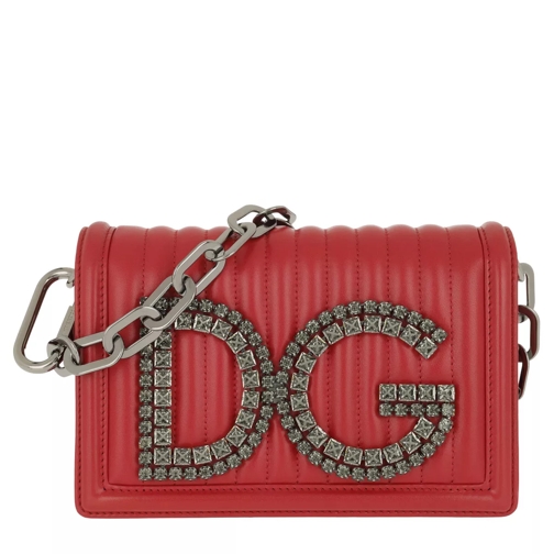 Dolce&Gabbana DG Girls Crossbody Bag Leather Red Crossbodytas