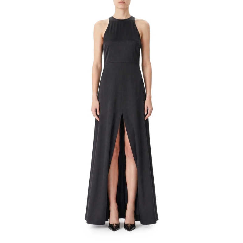 Saint Laurent Maxikleid Maxikleid aus Seide schwarz(Image 2)