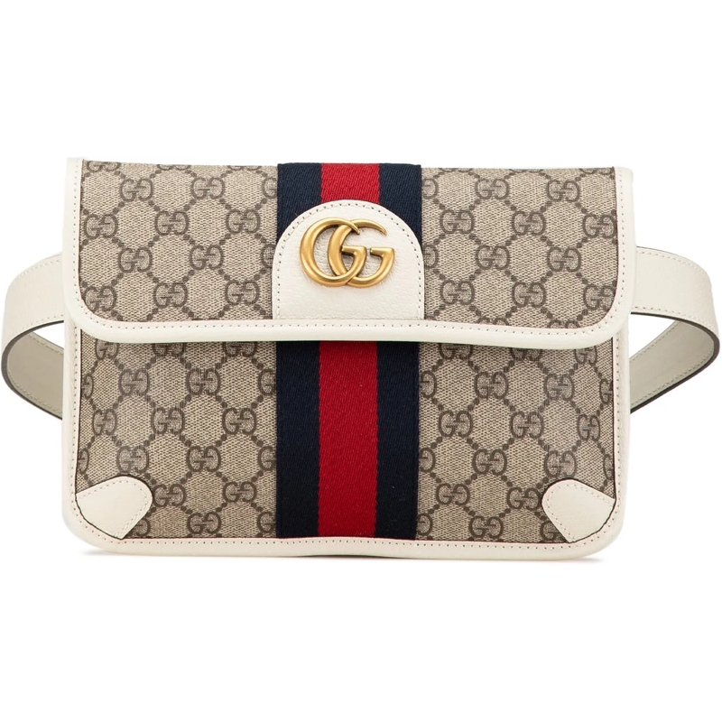 Gucci Gürteltasche GG Supreme Ophidia Belt Bag braun