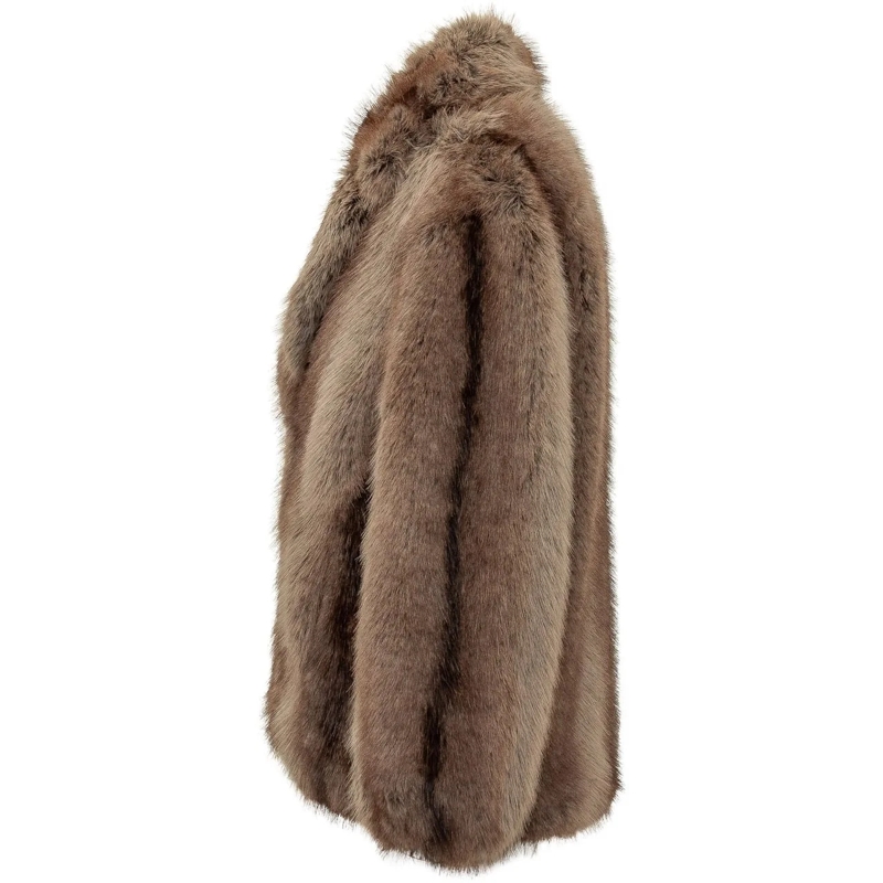 Pinko Übergangsjacke Caban Caladenia con Revers Ampi taupe(Image 3)