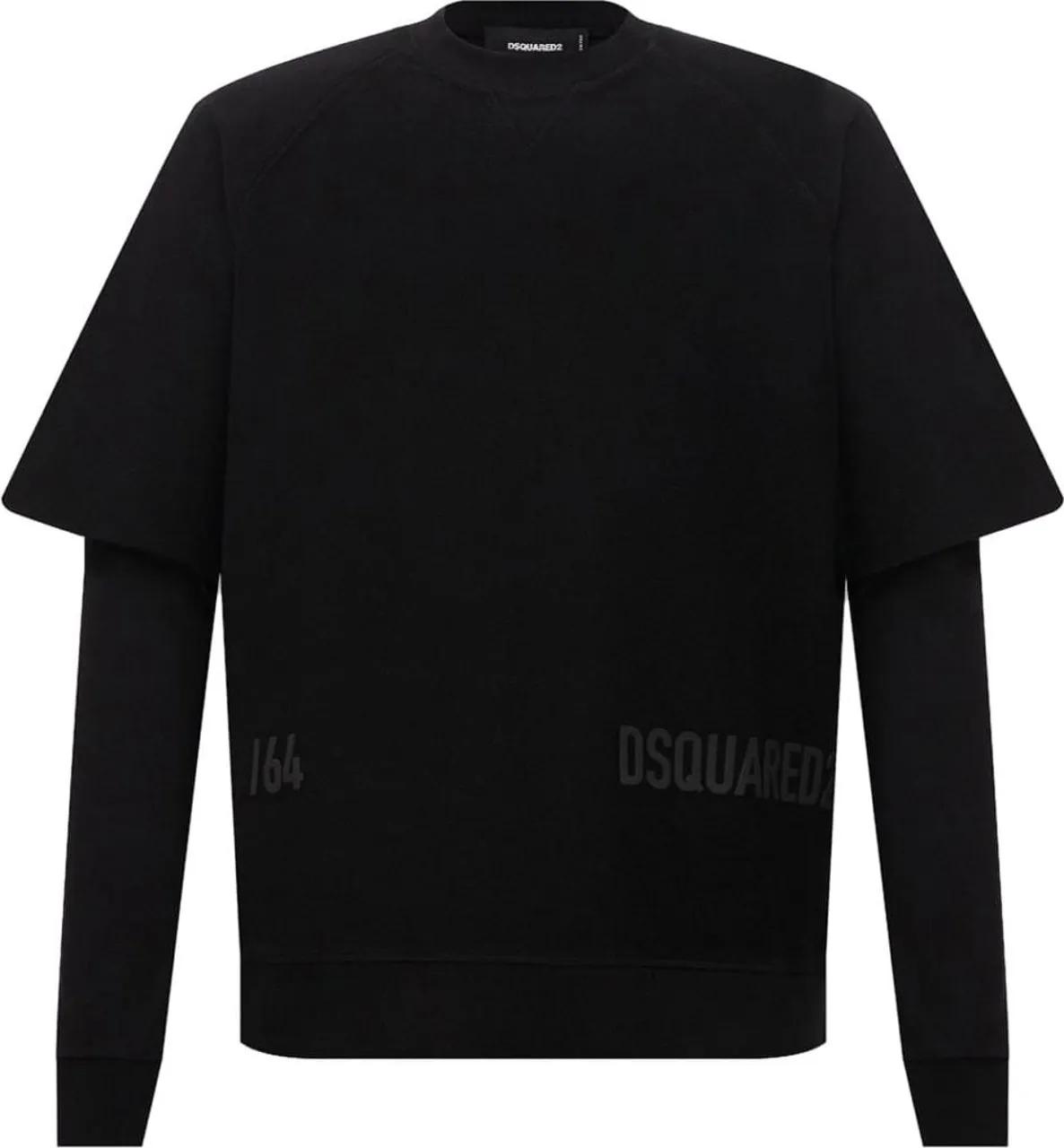 Thumbnail - Dsquared2 - Cool Fit Double Layer Logo Sweatshirt - Größe M - schwarz