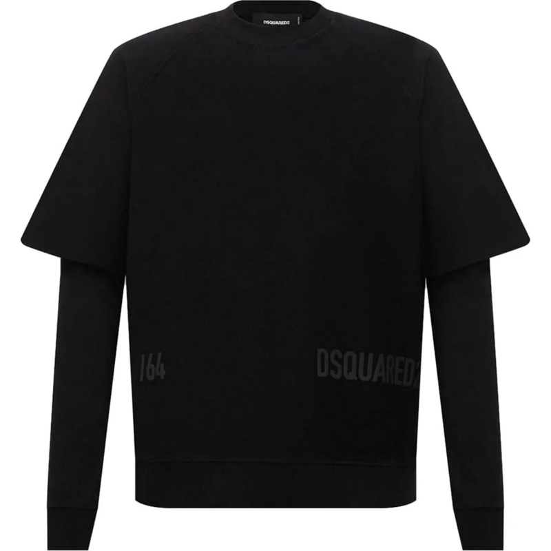 Dsquared2  Cool Fit Double Layer Logo Sweatshirt schwarz