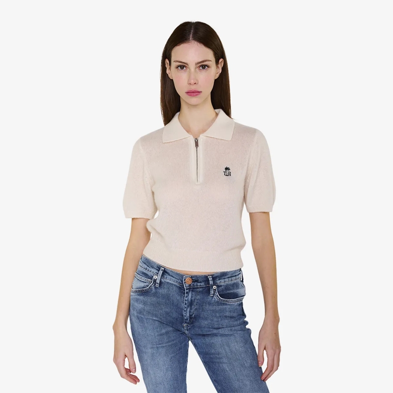 True Religion Polohemd Strick-Poloshirt AMARA creme(Image 6)
