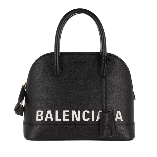 Balenciaga Ville Top Handle Bag  Black White Tote