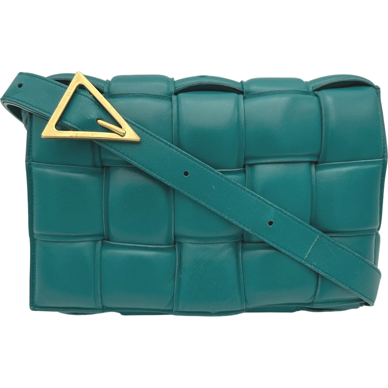 Bottega Veneta Schultertasche Bottega Veneta Padded Cassette - Bluegreen grün