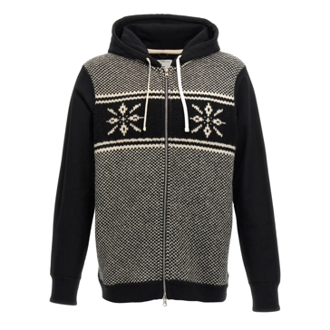 スウェット・トレーナー Junya Watanabe Jacquard insert hoodie Junya Watanabe Jacquard Insert Hoodie | ShopSimon