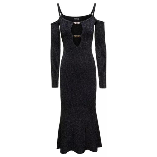Versace Jeans Couture 75Dpm31 Bis Rib Lurex F14 Dress Black 