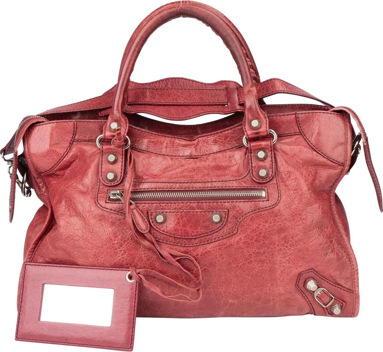 Balenciaga Crossbody Bags - Balenciaga Red Leather City Handbag - Gr. unisize - in Rot - für Damen