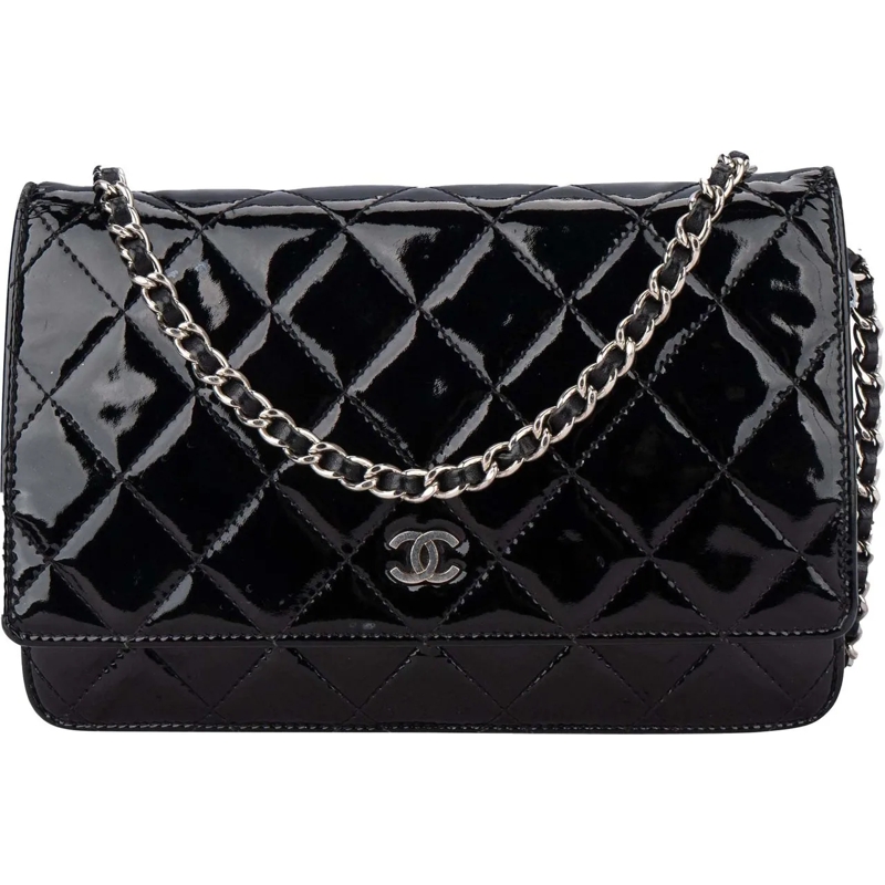Chanel Sac à bandoulière Chanel Quilted Patent Leather Wallet On Chain Cros mehrfarbig
