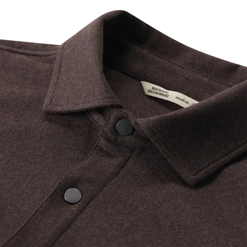 Maurizio Baldassari Hemdjacke Overshirt aus Kaschmir-Mix braun(Image 4)