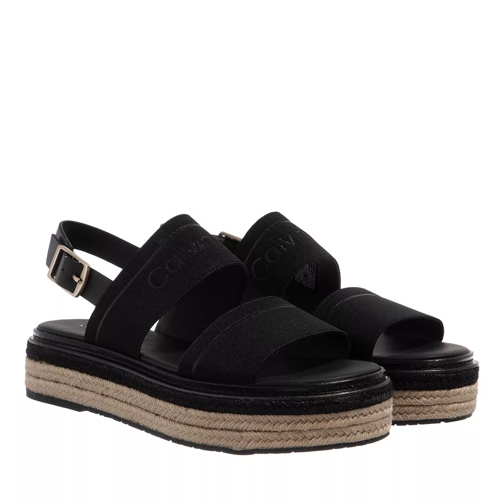 Calvin Klein Flatform Wedge Ck Black Sandal