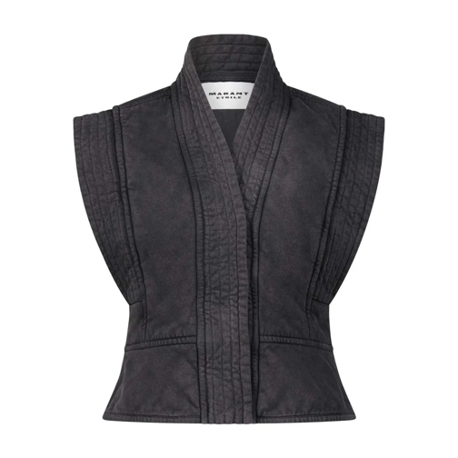 Isabel Marant Weste Norah aus Sweatstoff Anthrazit Vest