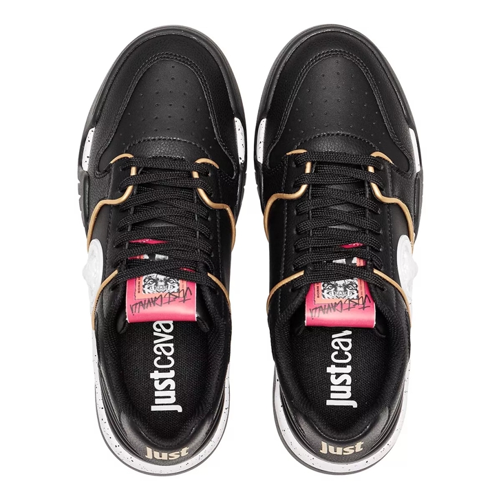 Just Cavalli Fondo Style Dis. Sa1 Shoes Black lage top sneaker