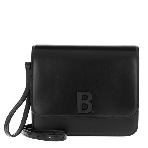 Balenciaga B Medium Shoulder Bag Leather Black Crossbody Bag
