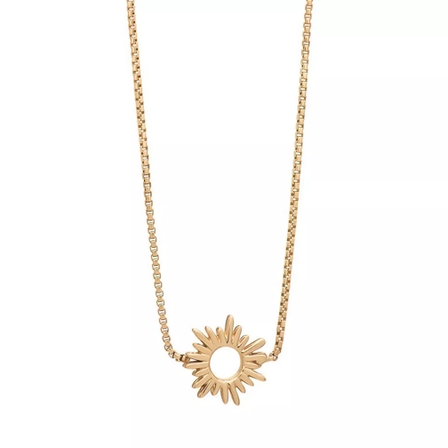 Rachel Jackson London 9K Solid Mini Electric Sunburst Necklace  gold Korte Halsketting