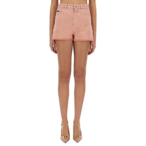 Dolce&Gabbana Legere Shorts High-Waisted Denim Shorts Pink