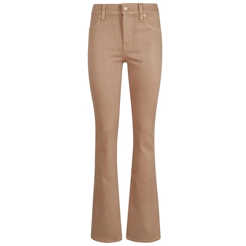 Seven for all Mankind Jeans Coated Slim Illusion Trousers Brown