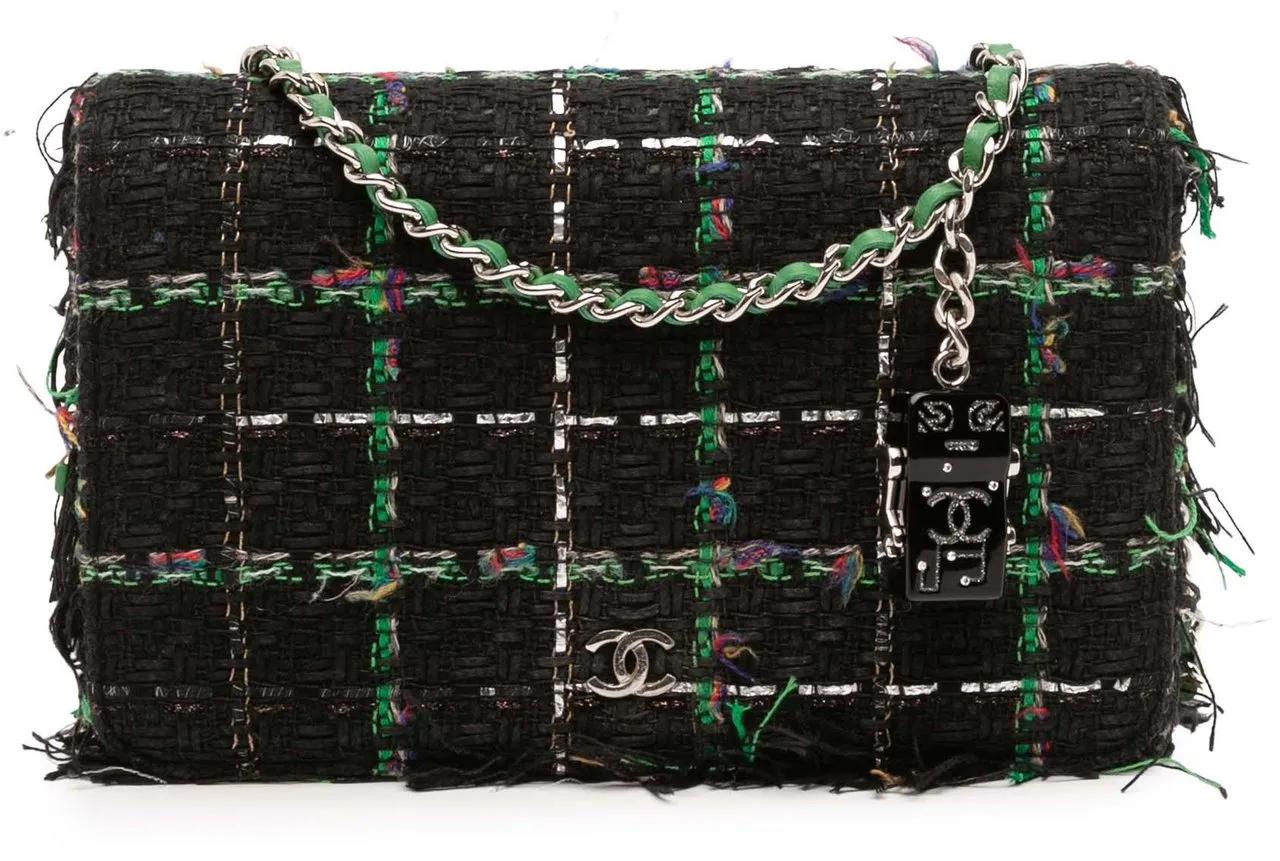 Chanel Hobo Bags - CC Quilted Boucle Tweed Robot Charm Wallet On Chai - Gr. unisize - in Schwarz - für Damen