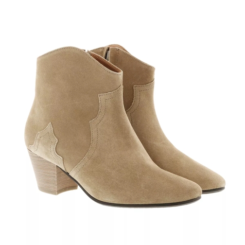 Isabel Marant Dicker Boots Suede Beige Ankle Boot