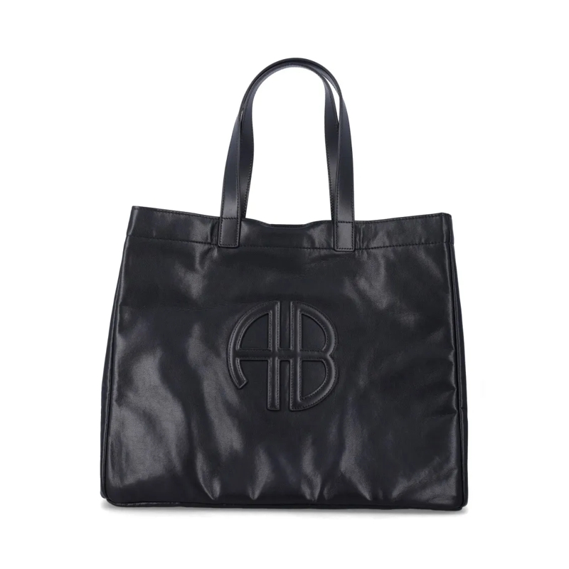 Anine Bing Tote Large Rio Monogram Tote Black