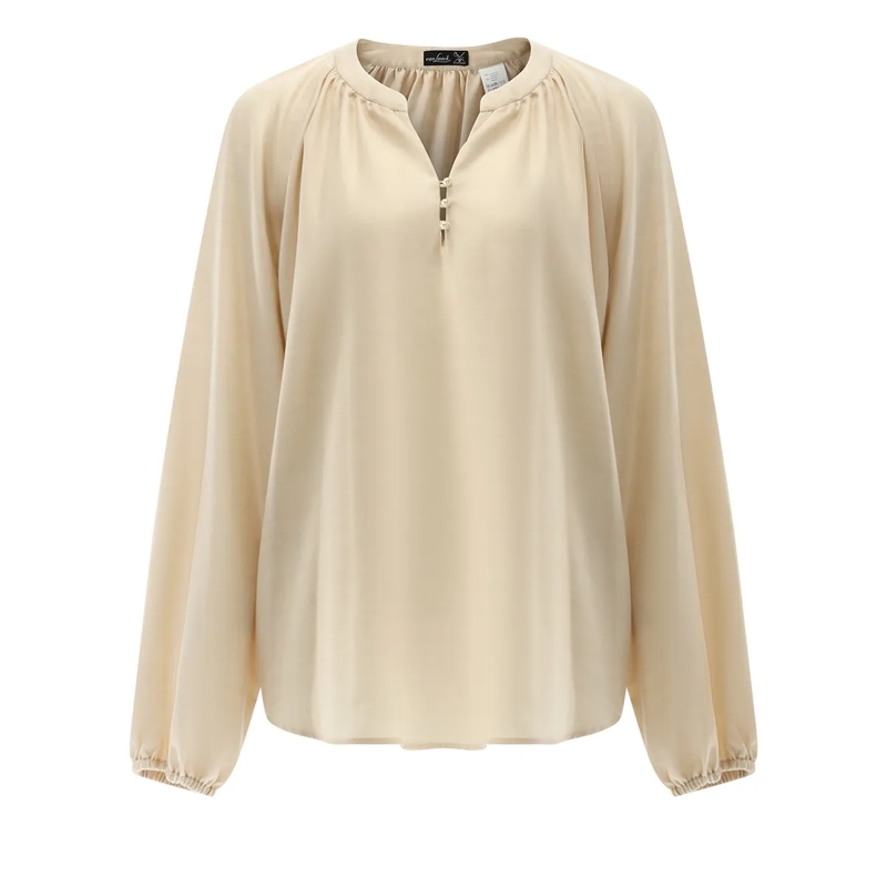 VAN LAACK Bluse Bluse Modern Fit Uni braun