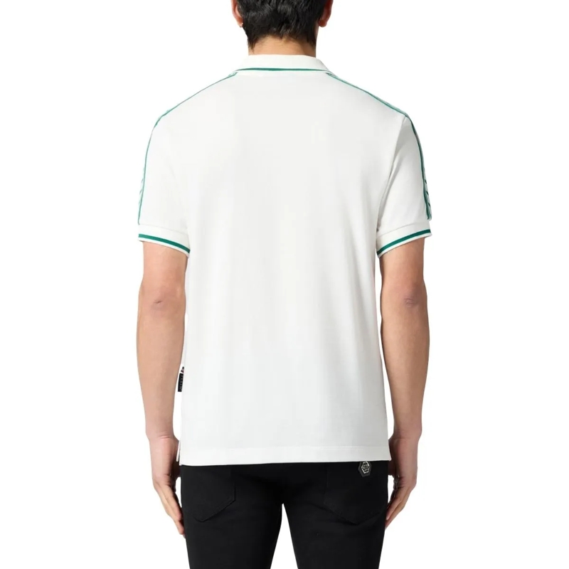 Philipp Plein Poloshirt Piquet Polo T-Shirt Plein Tennis weiss(Image 3)