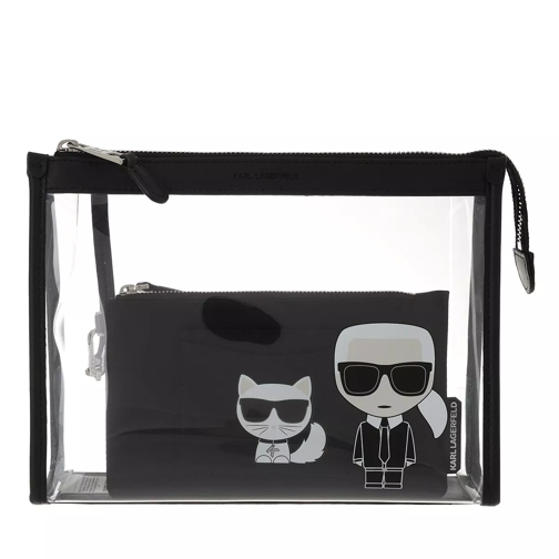 Karl Lagerfeld Ikonik Transparant Pouch  Black Cosmetic Case