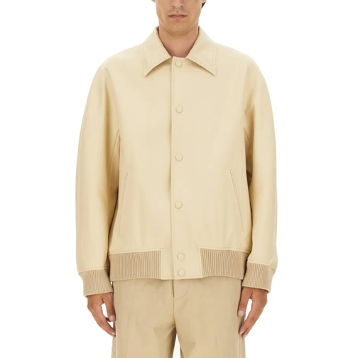 Lanvin  Button-Up Oversized Jacket With Design Neutrals