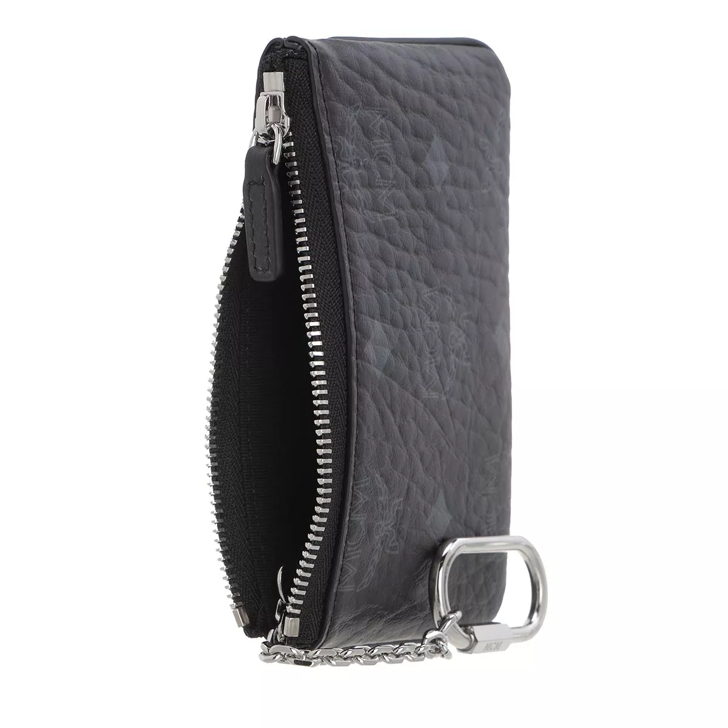 Black mcm key pouch hot sale