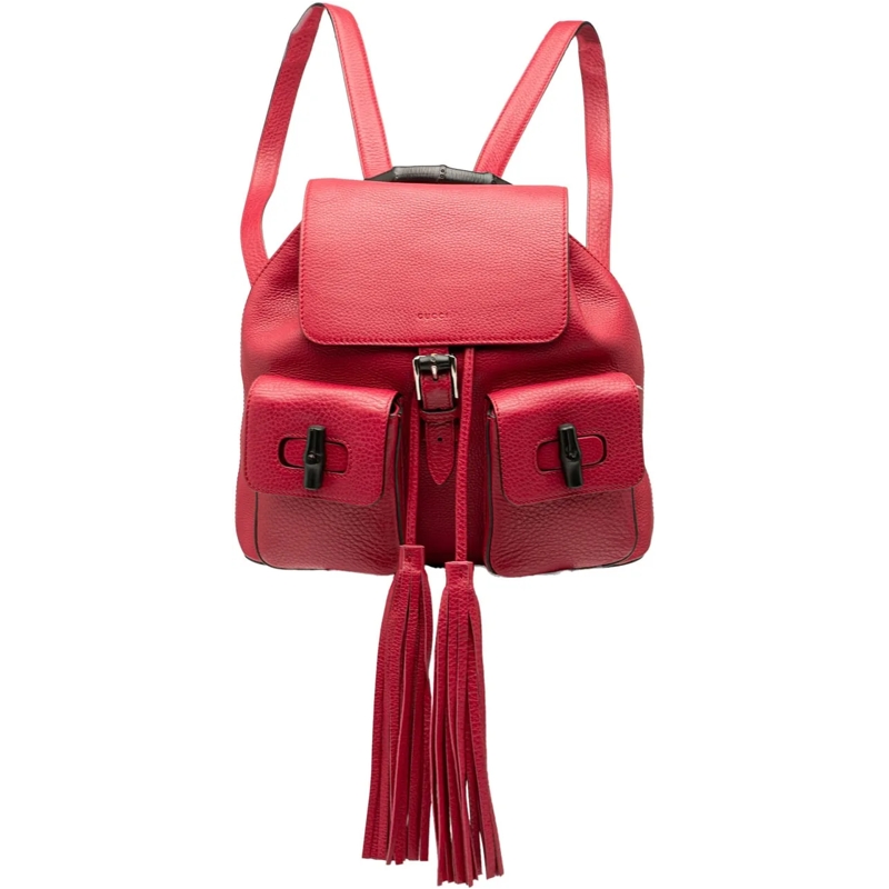 Gucci Rucksack Leather Bamboo Tassel Backpack rose