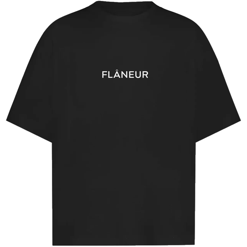 Flâneur T-shirt Box Logo T-Shirt | Black schwarz