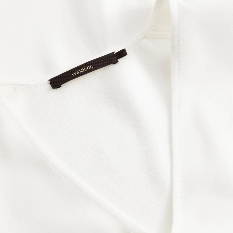 windsor. Bluse Bluse mit V-Ausschnitt weiß(Image 3)