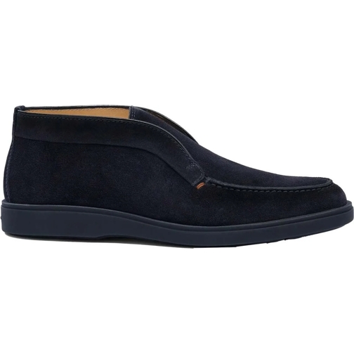 Santoni Low-Top Sneaker Half Hoge Instapper Donkerblauw blau