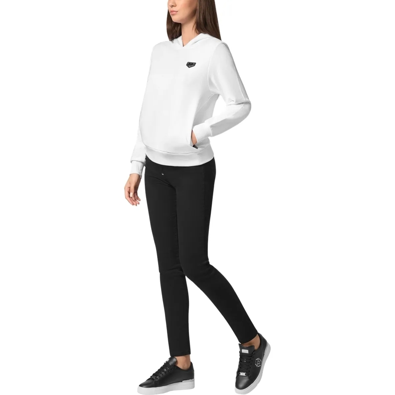 Philipp Plein Top Hoodie Iconic Plein weiss(Image 4)