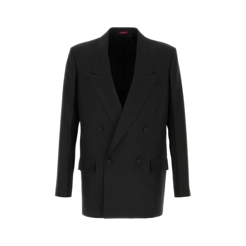 Gucci Blazer Double-Breasted Fo Jacket With Structured Silhouet Black
