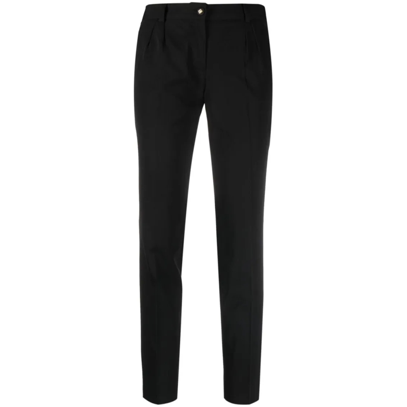 Dolce&Gabbana  Tailored Black Trousers With Front Pleats Black