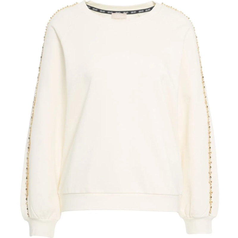 LIU JO  Sweatshirt with sequins weiß