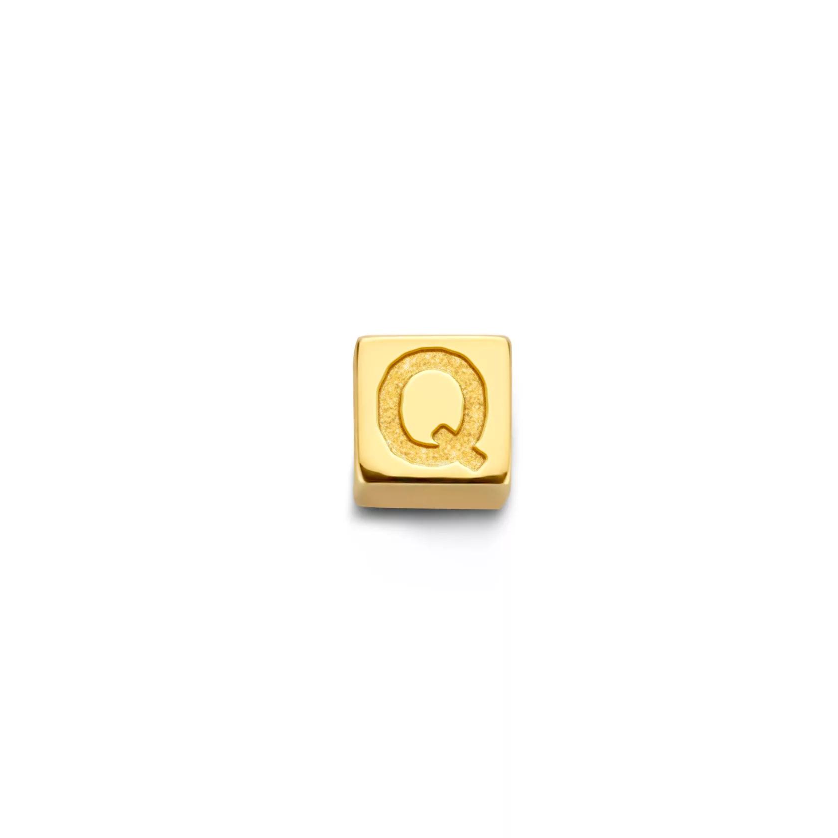 Isabel Bernard Charms - Q Gold Le Carré Felie 14 Karat Cube Charm - Gr. unisize - in Gold - für Damen