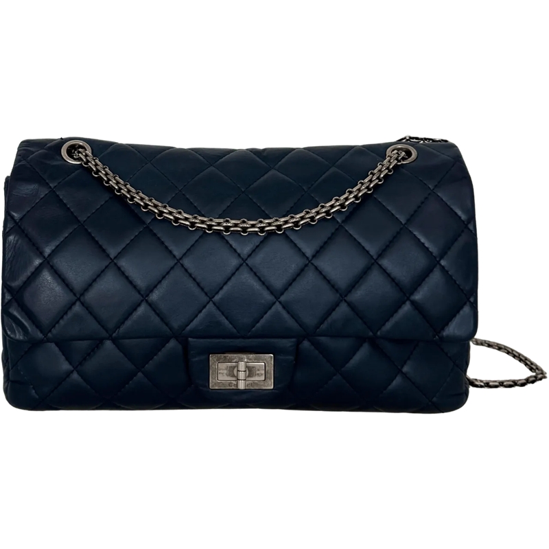 Chanel Tote Chanel 2.55 Reissue 227 Double Flap Bag Navy Blue  blau