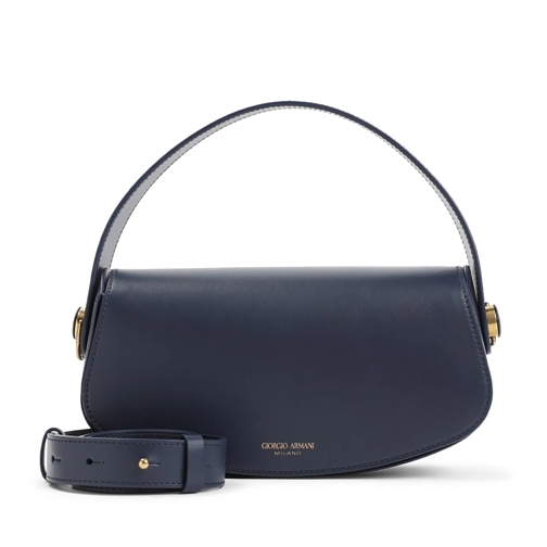 Giorgio Armani Sac à bandoulière Blue Calf Leather Handbag Blue