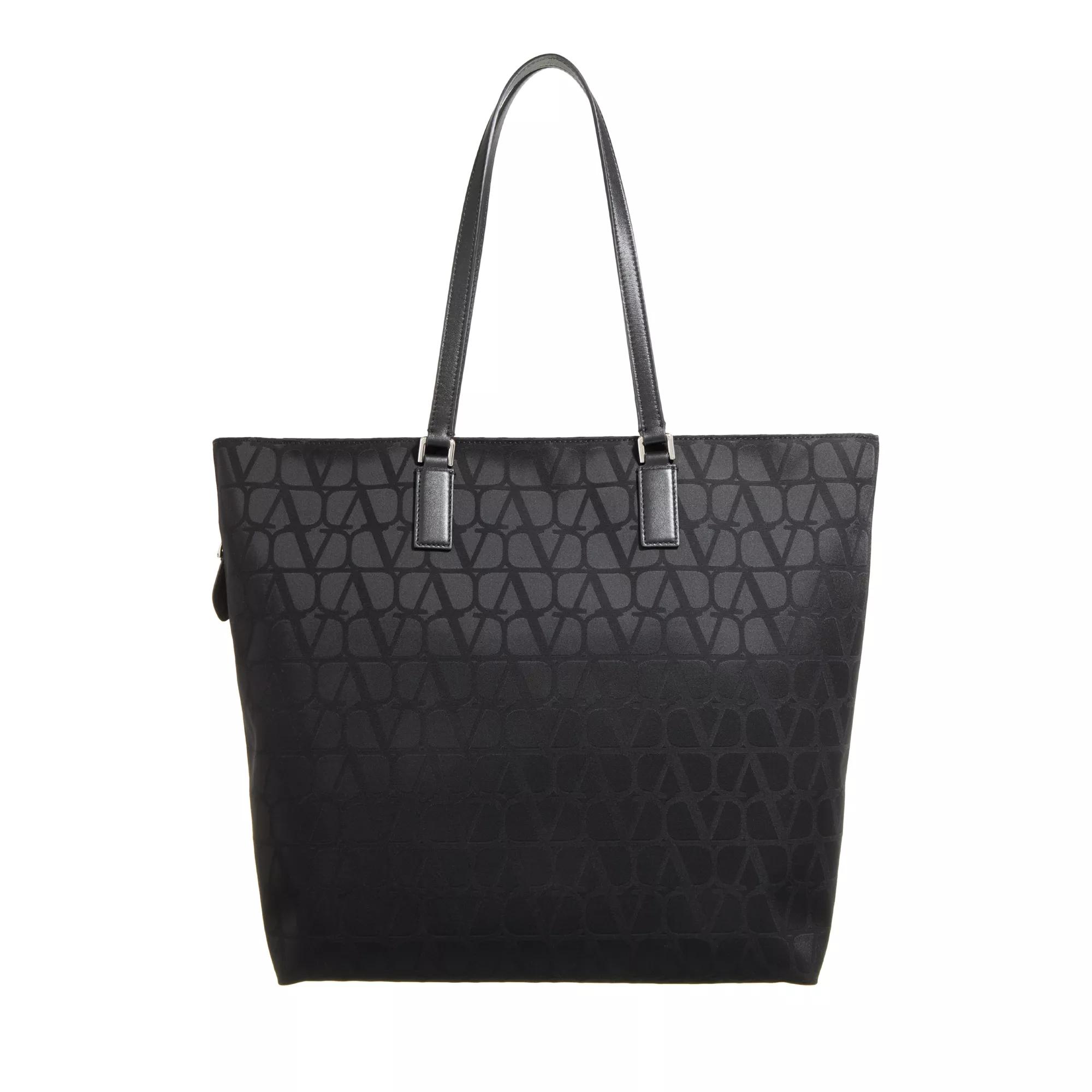 Valentino Garavani Tiole Iconographe Tote Bag Black
