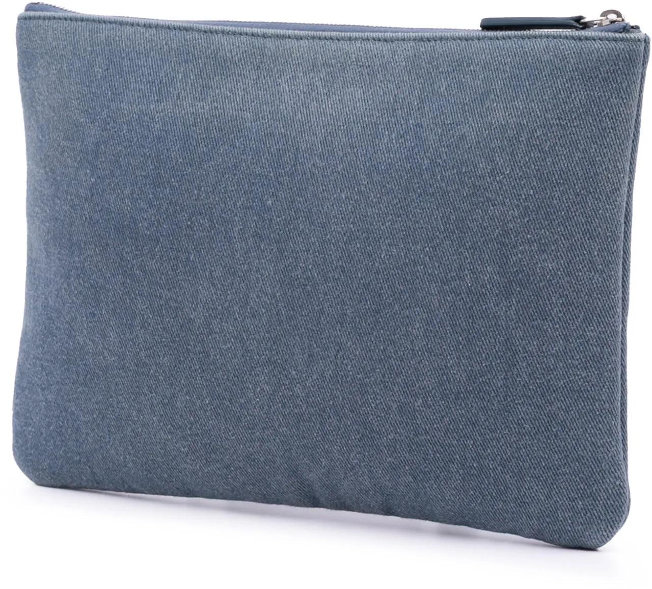 Thumbnail - Chanel Clutches - 2017-2018 Medium Denim Sequin Deauville O Case Clu - Gr. unisize - in Blau - für Damen